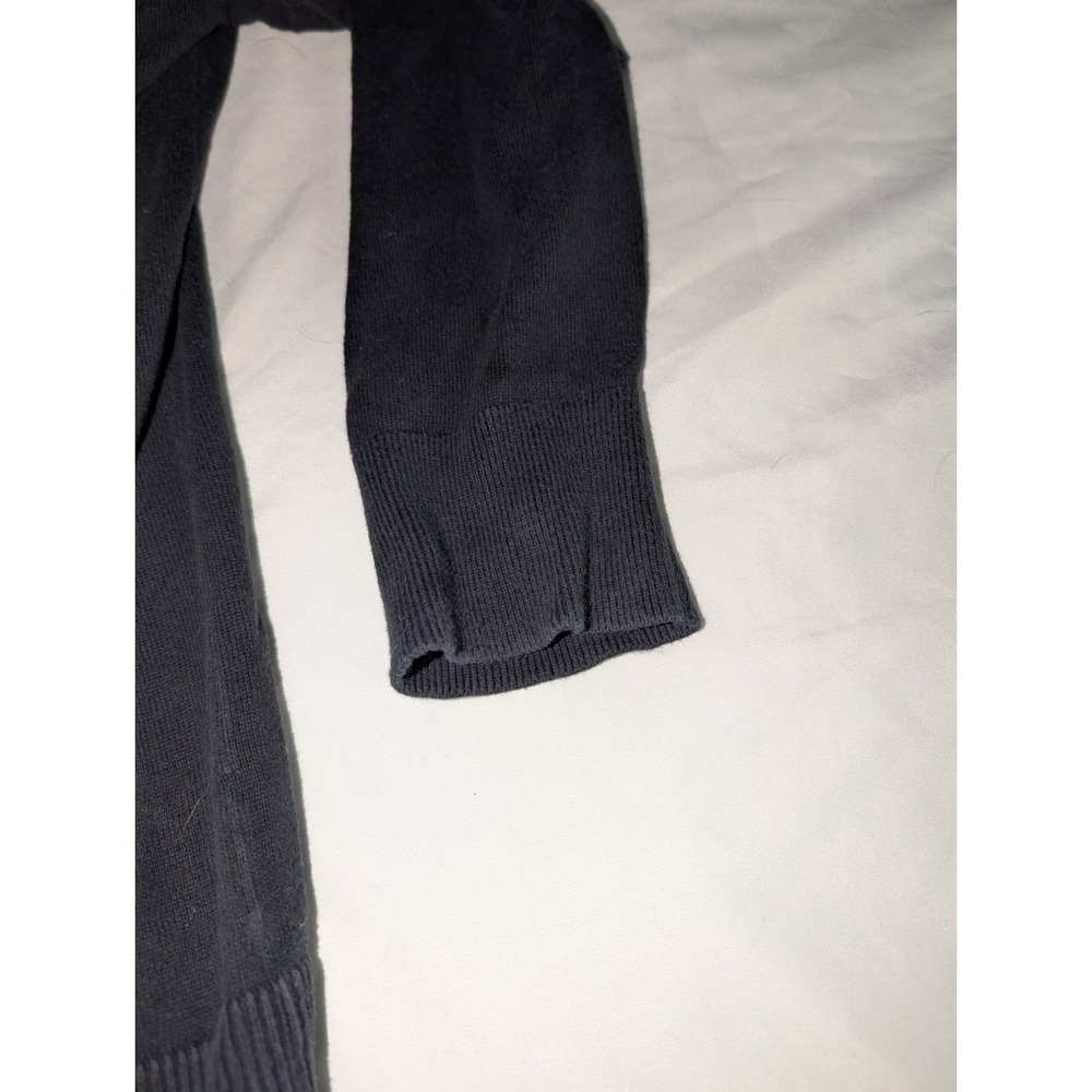 Lands End Women's‎ Large Black Long Sleeve Open Front Cardigan With Pockets - Picture 3 of 4